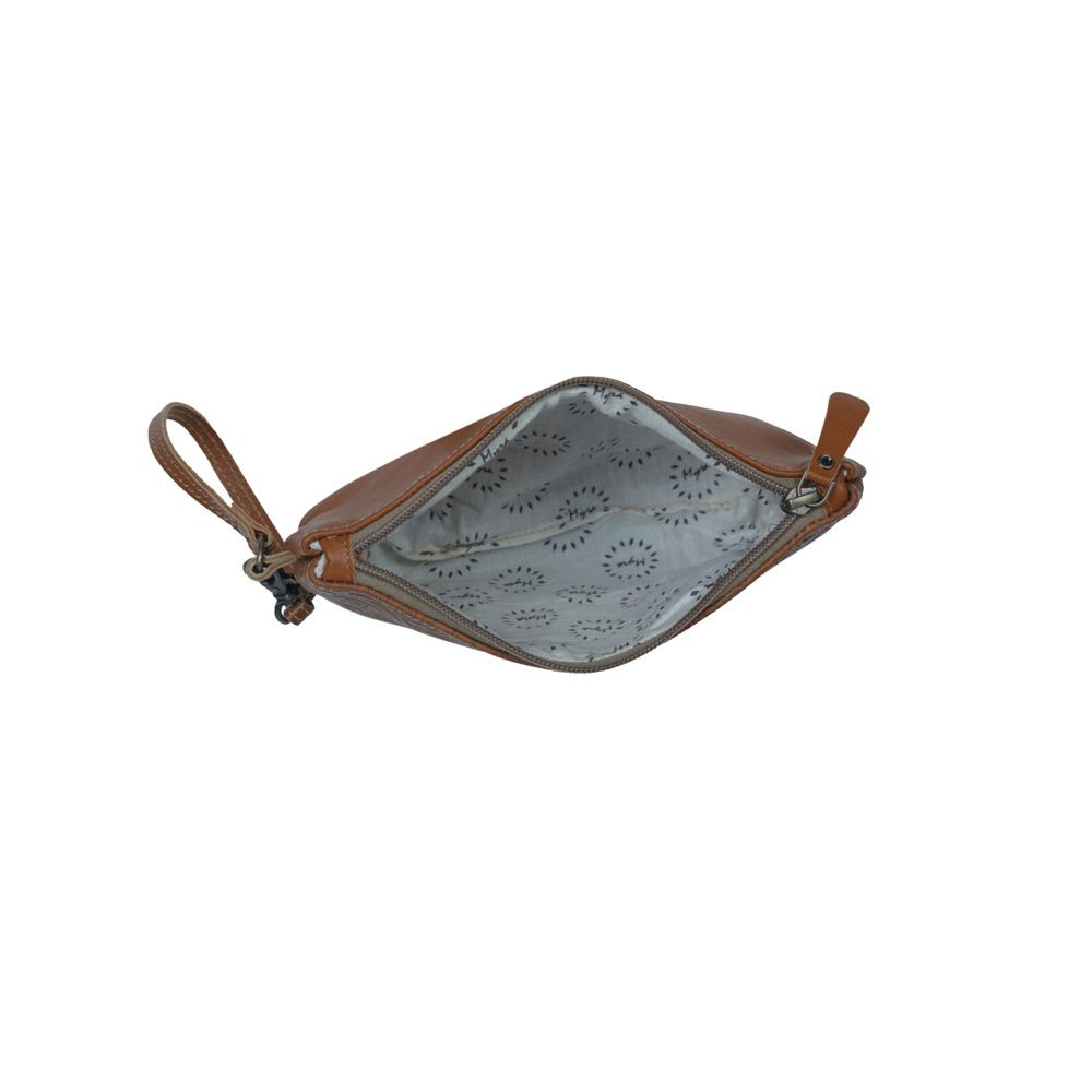 Western Hide & Leather Clutch Wristlet
