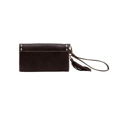 Western Leather Purse with Tassle & Wristlet wallet
