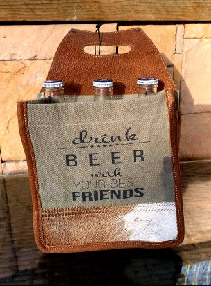 6-PACK BEER CADDY with  BEST FRIENDS logo