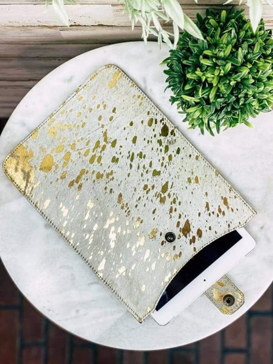 I Pad - GOLDEN SPRINKLES Cowhide  I-PAD COVER