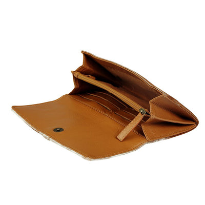 Western Hide Purse Genuine Hair on Hide and Leather  Tan & White Hide
