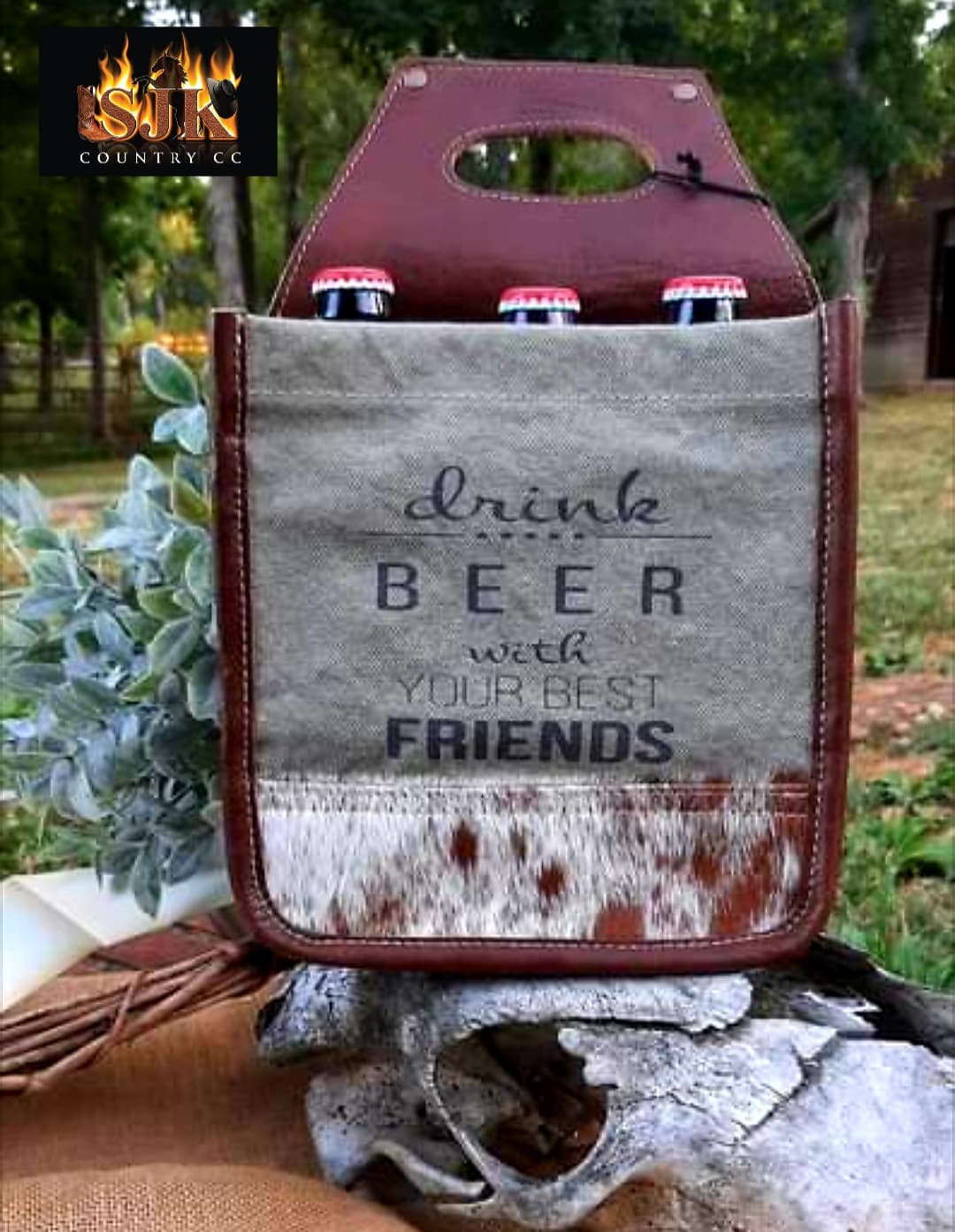 6-PACK BEER CADDY with  BEST FRIENDS logo