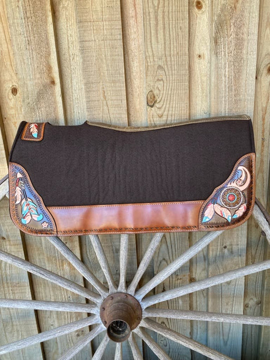 Western Saddle Pad Felt Contoured 31" X 32"   Dreamcatcher