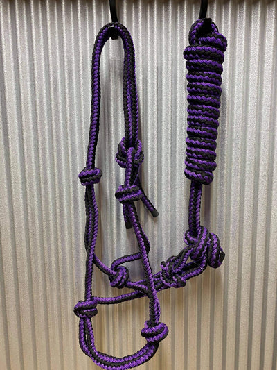 Halter - Cowboy Knot Rope Halter Pony SIZE Purple