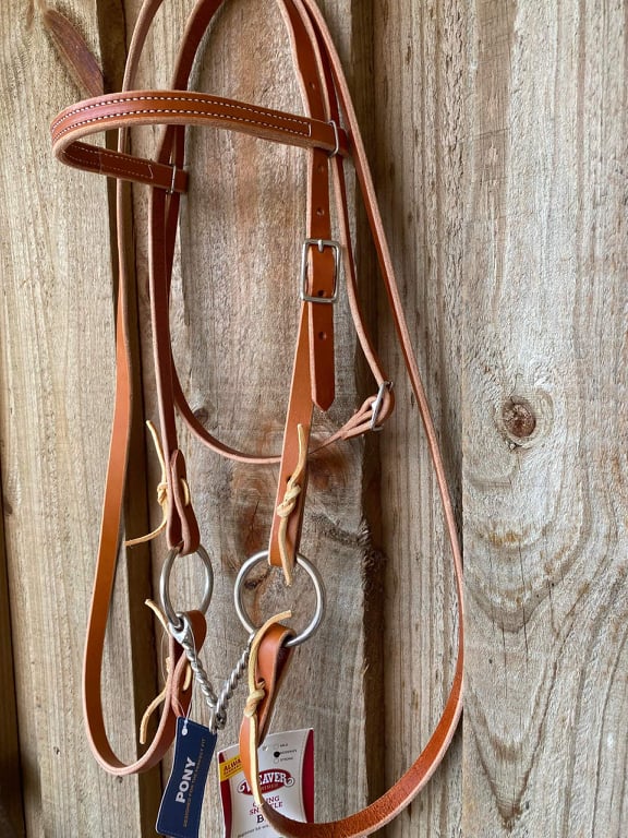 Western Bridle Weaver Bit Pony Headstall Complete Set Bridle, Bit and Reins