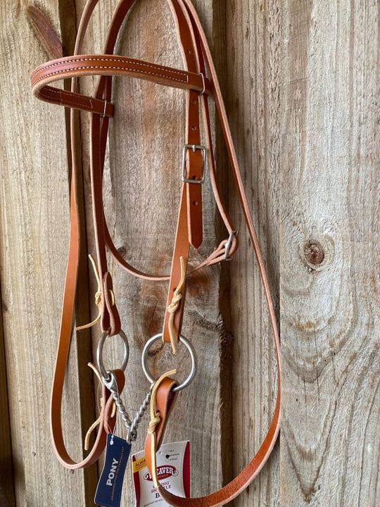 Western Bridle Weaver Bit Pony Headstall Complete Set Bridle, Bit and Reins