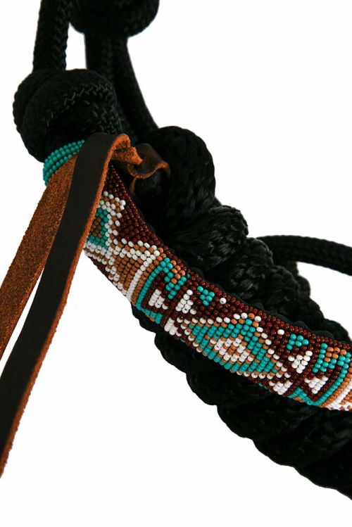 Halter - Cowboy Knot Beaded  Rope Halter Pony SIZE