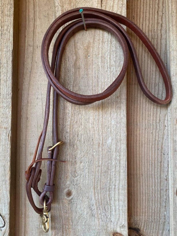Reins - Roping Medium Oil Harness Leather  Reins 5/8" x 8ft