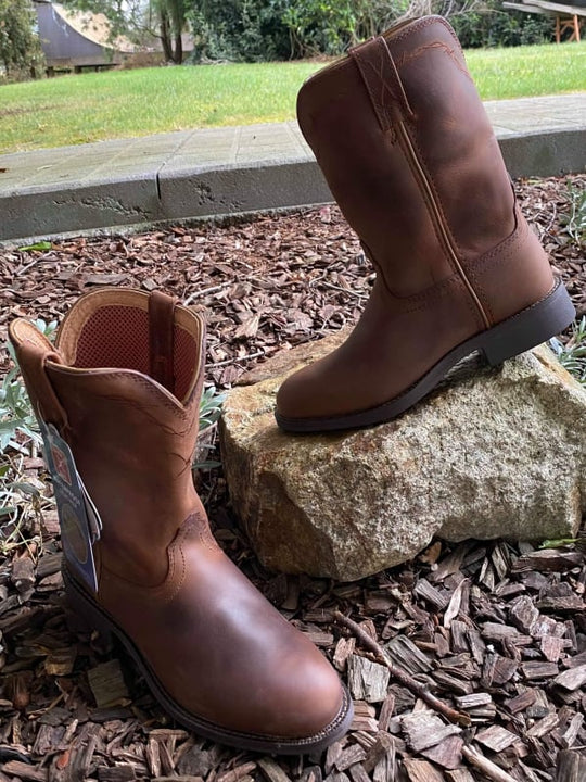 Twisted X Waterproof Roper Leather Cowboy Boots