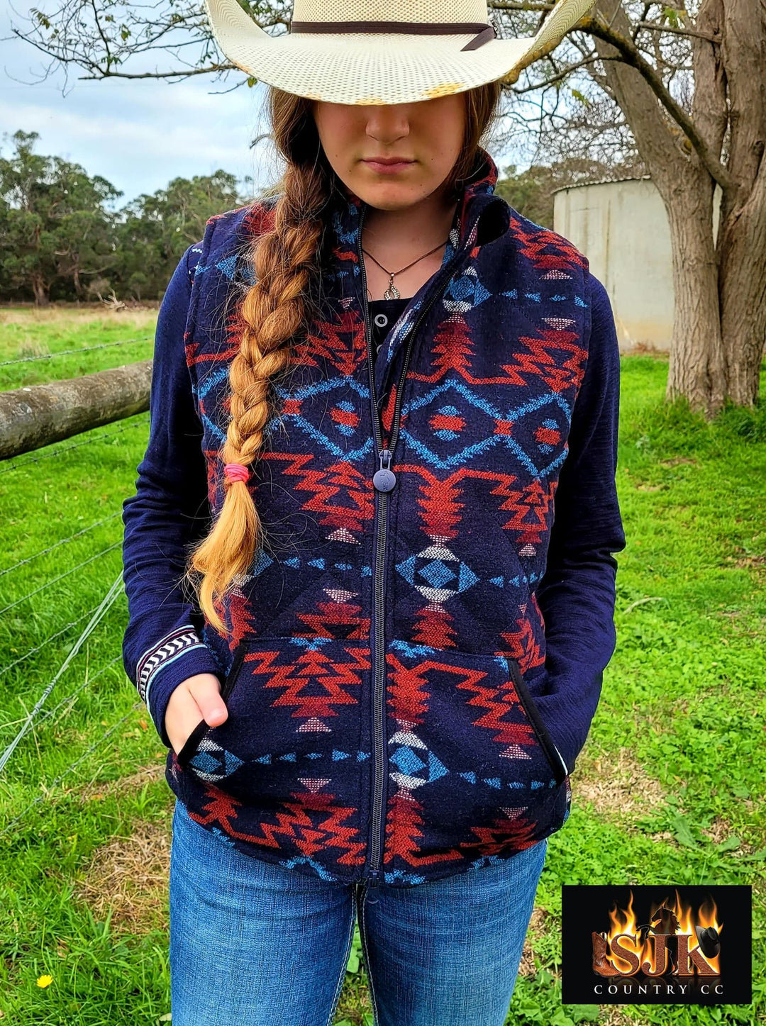 Outback Trading Rosalie Vest Navy
