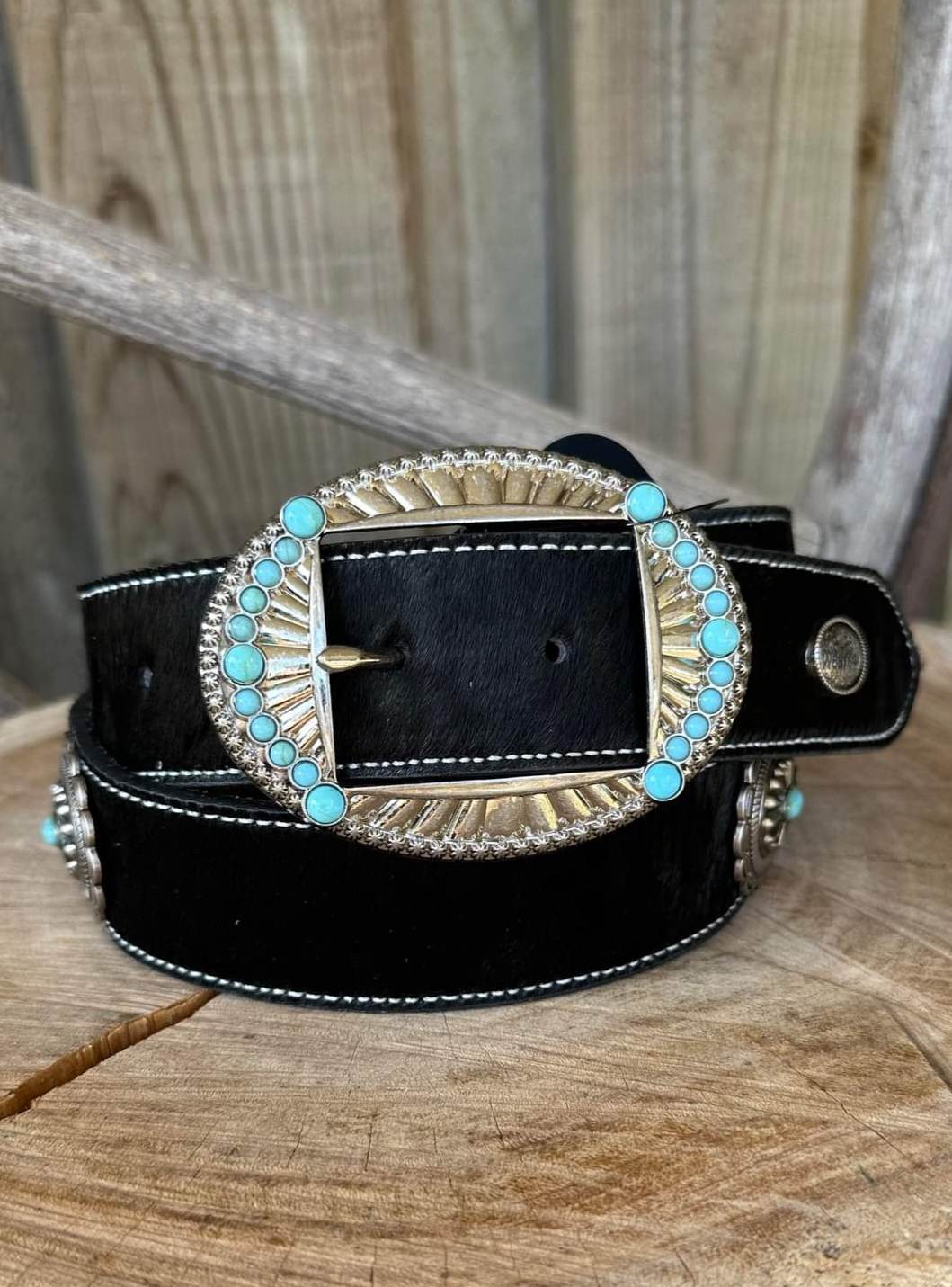 Pure Western Rowley Genuine Leather/Hide Black Belt