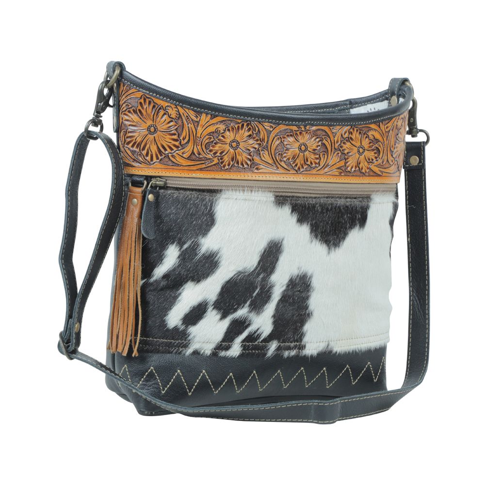 Western Hide & Genuine Tooled Leather Crossbody