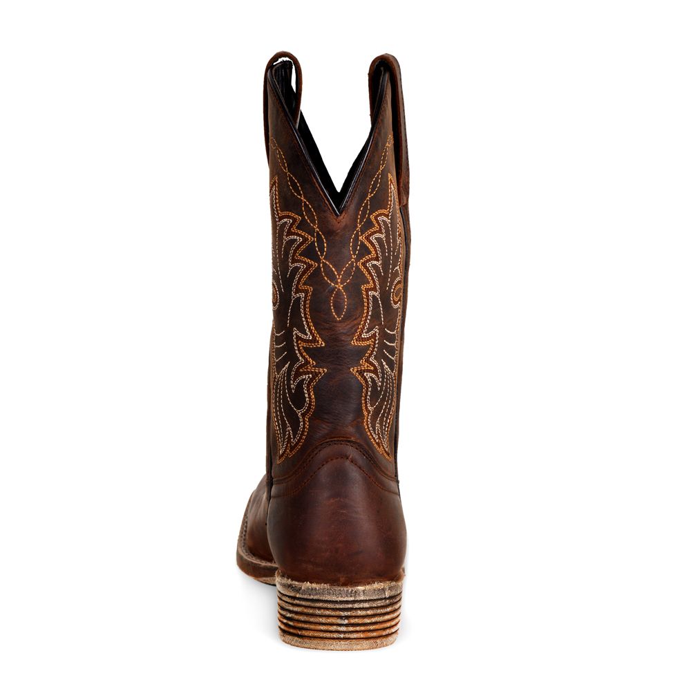 Bronco Genuine Leather Western Boots