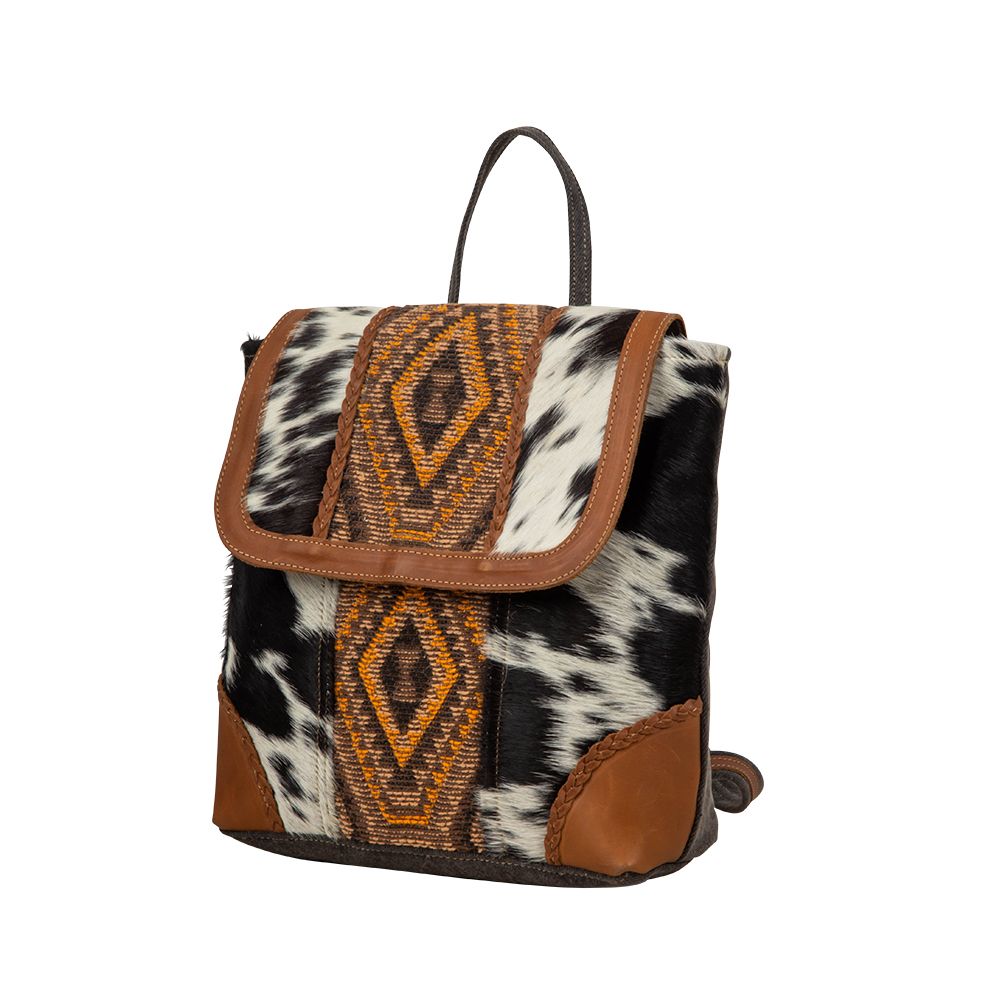Backpack -  Hair on Hide and Tribal Print