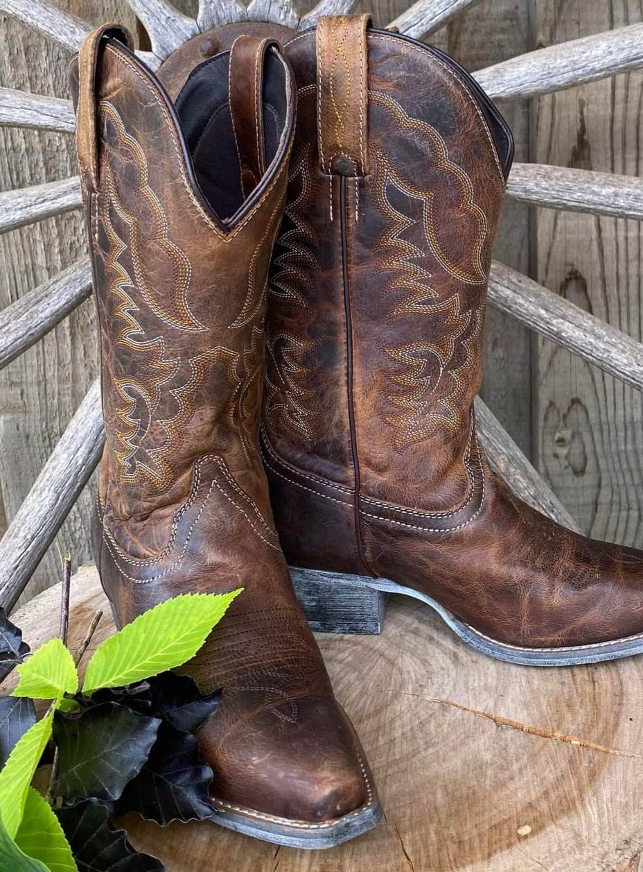 Brown Ariat Plano Western Boot Western Boots Country Leather