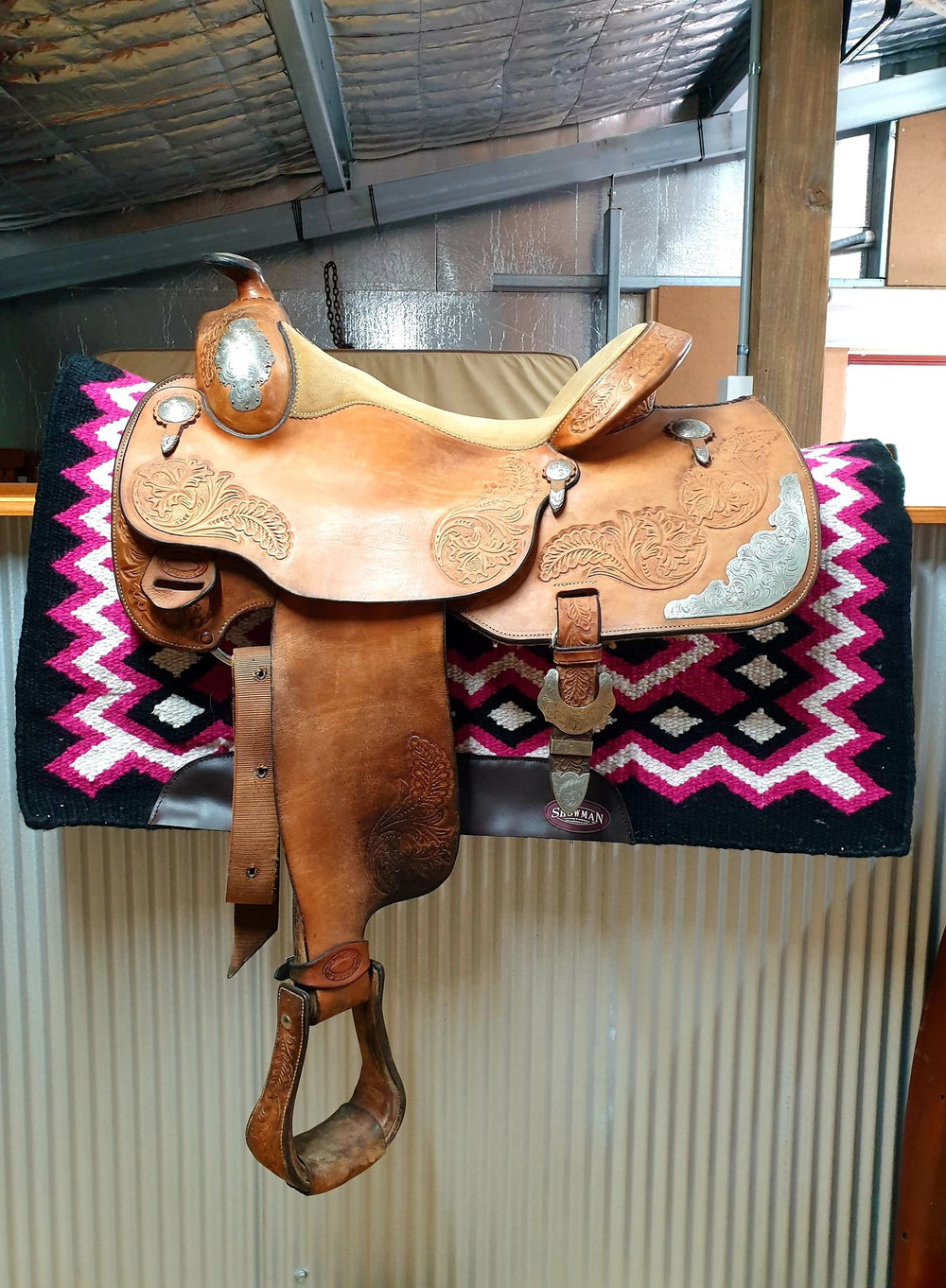 Western Saddle Pad Wool Contoured Cutter Pad 34x36