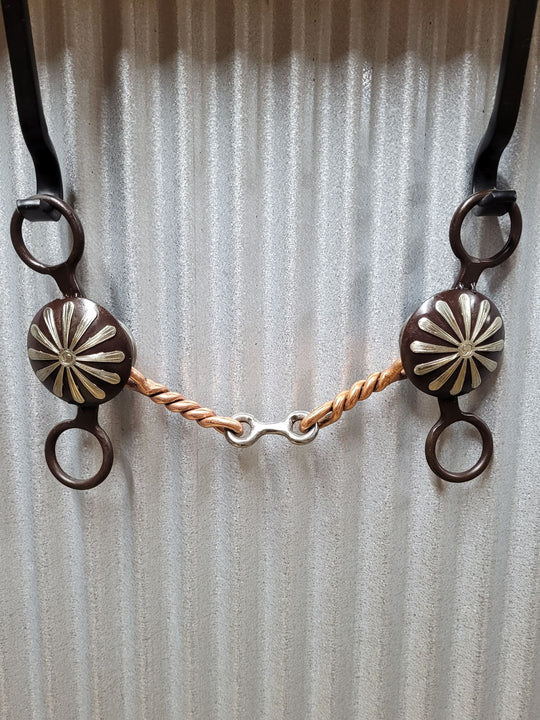 Bits - 5" Brown Steel Concho Bit with Dogbone Mouth