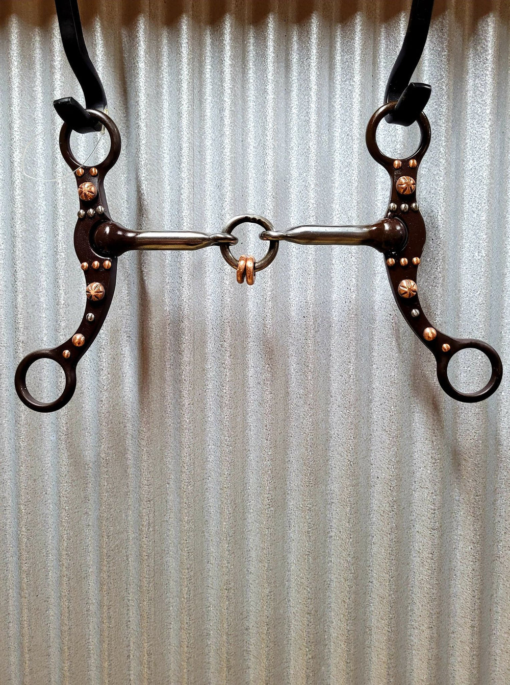 Bits - Brown Steel Bit with Copper Mouth Ring