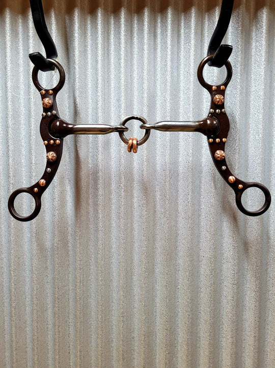 Bits - Brown Steel Bit with Copper Mouth Ring