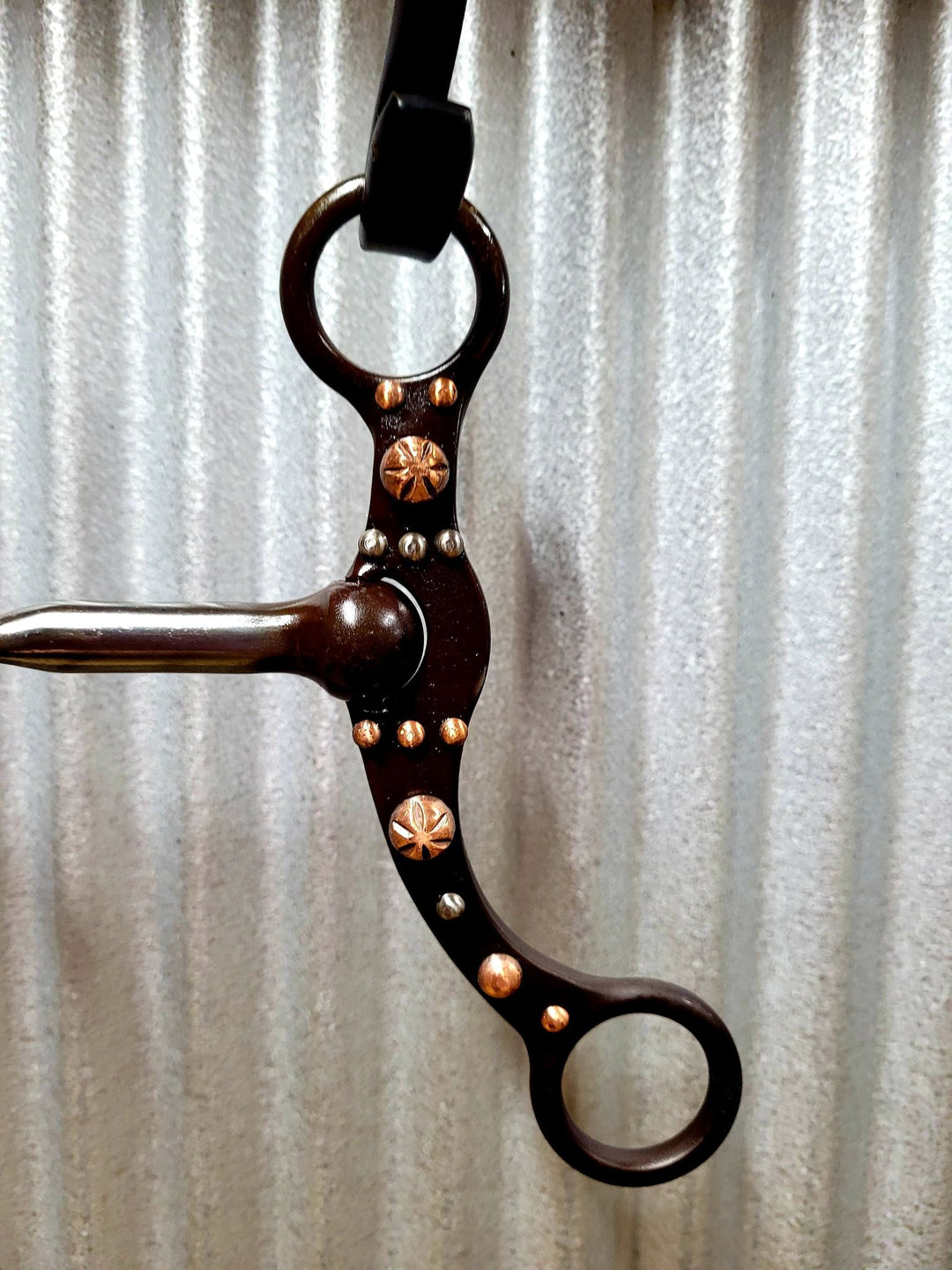 Bits - Brown Steel Bit with Copper Mouth Ring