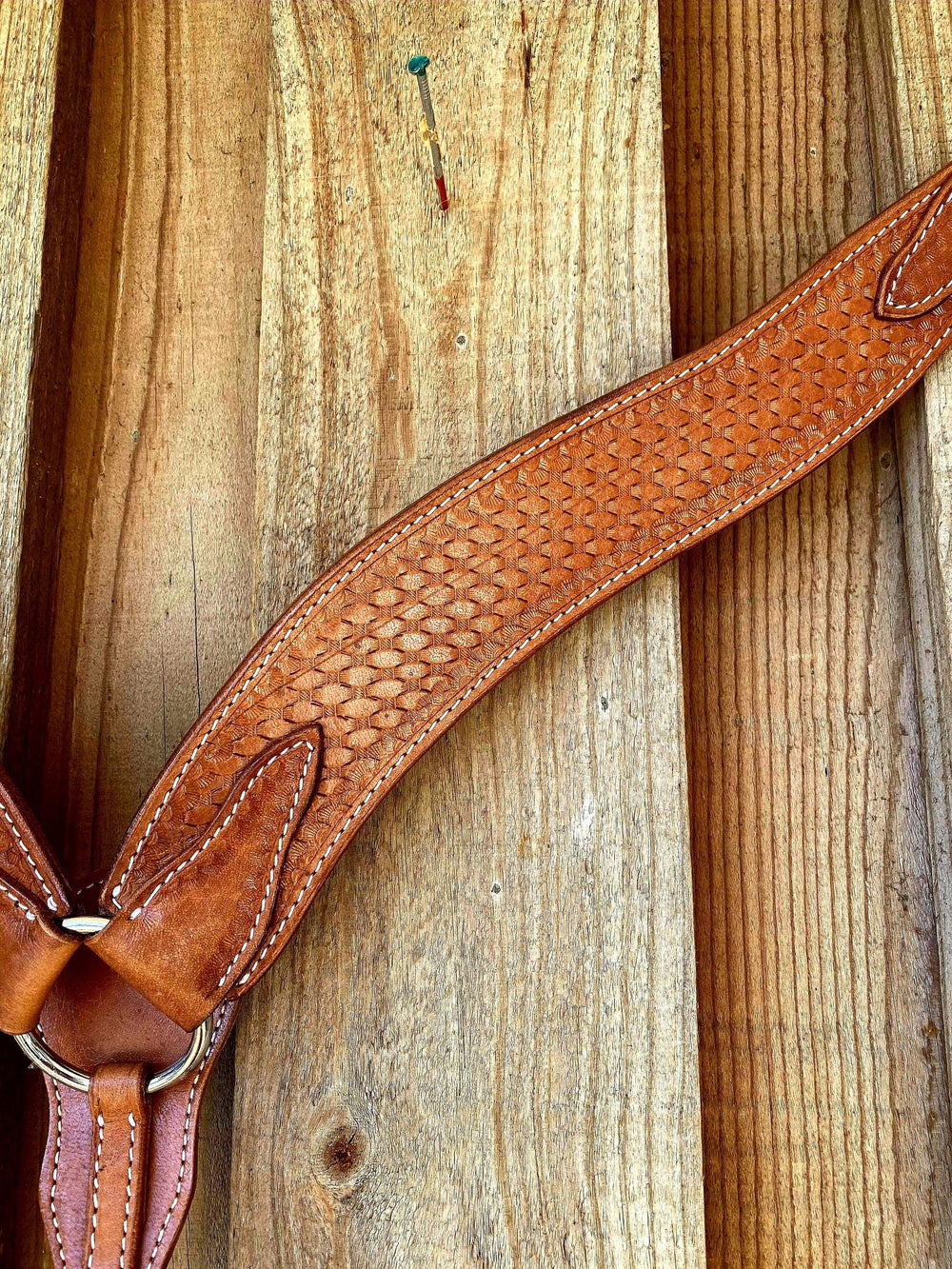 Breastcollar – Basketweave Breastplate Contour Fit 2″ Wide