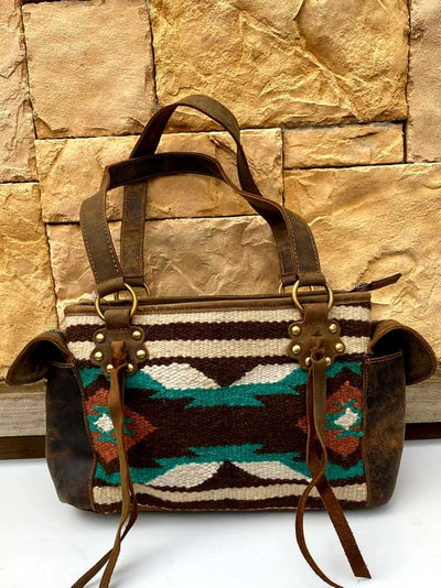 Western Leather, Woolen Saddle Blanket Handbag