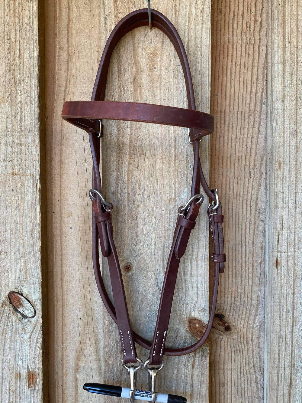 Western Bridle Browband Headstall Harness Leather Quick Snap Ends