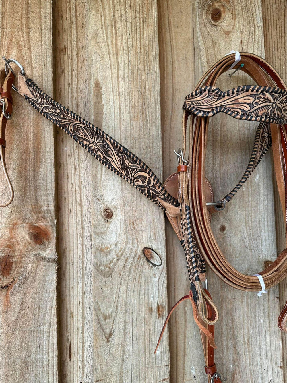 Western Tack Set - Browband Leather Bridle & Breastcollar Tack Set