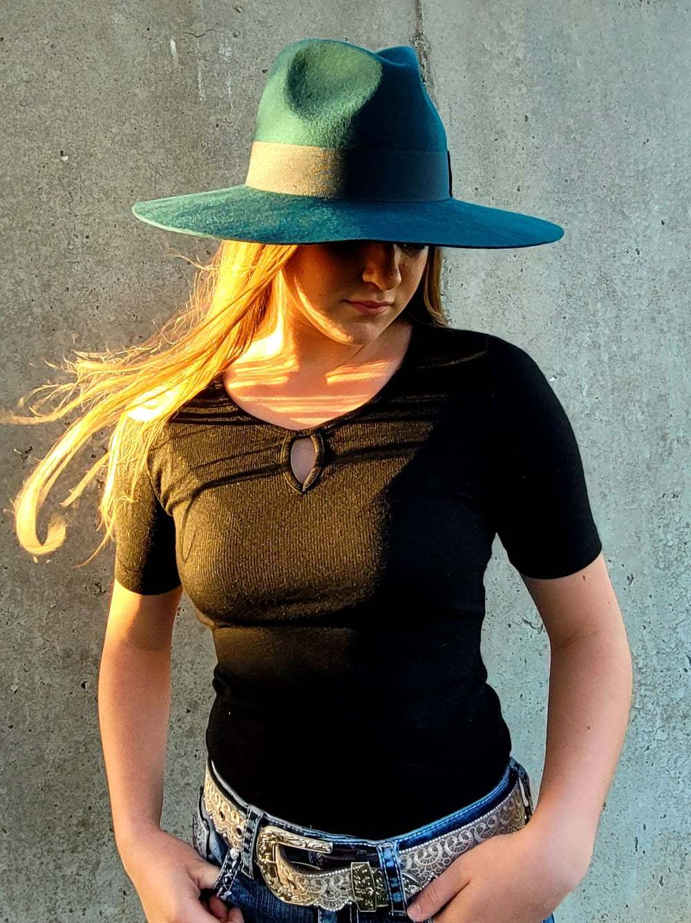 Thomas Cook Augusta Teal Felt Hat