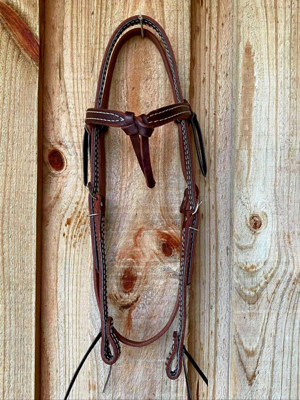 Western Bridle BROWBAND FUTURITY DARK OIL  HEADSTALL W/TIE ENDS