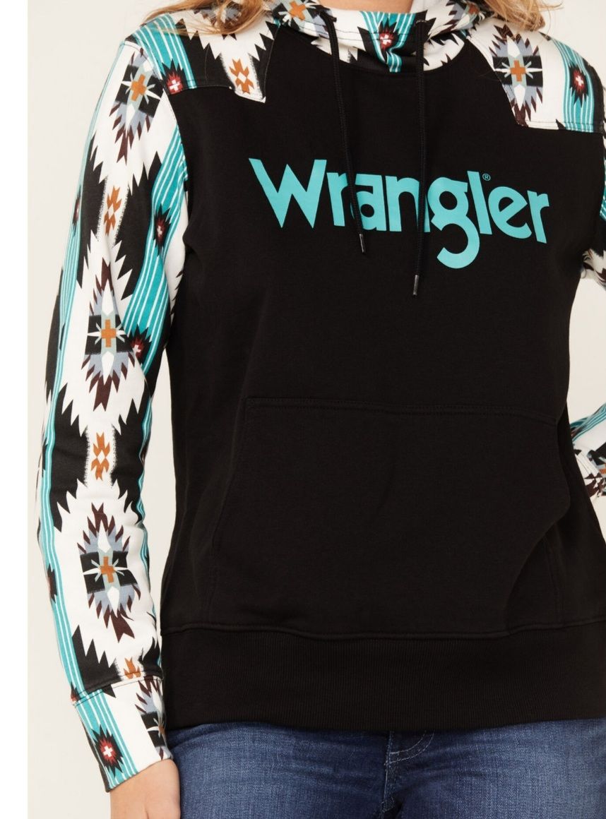 Wrangler USA Collection Aztec Hoodie Size Large