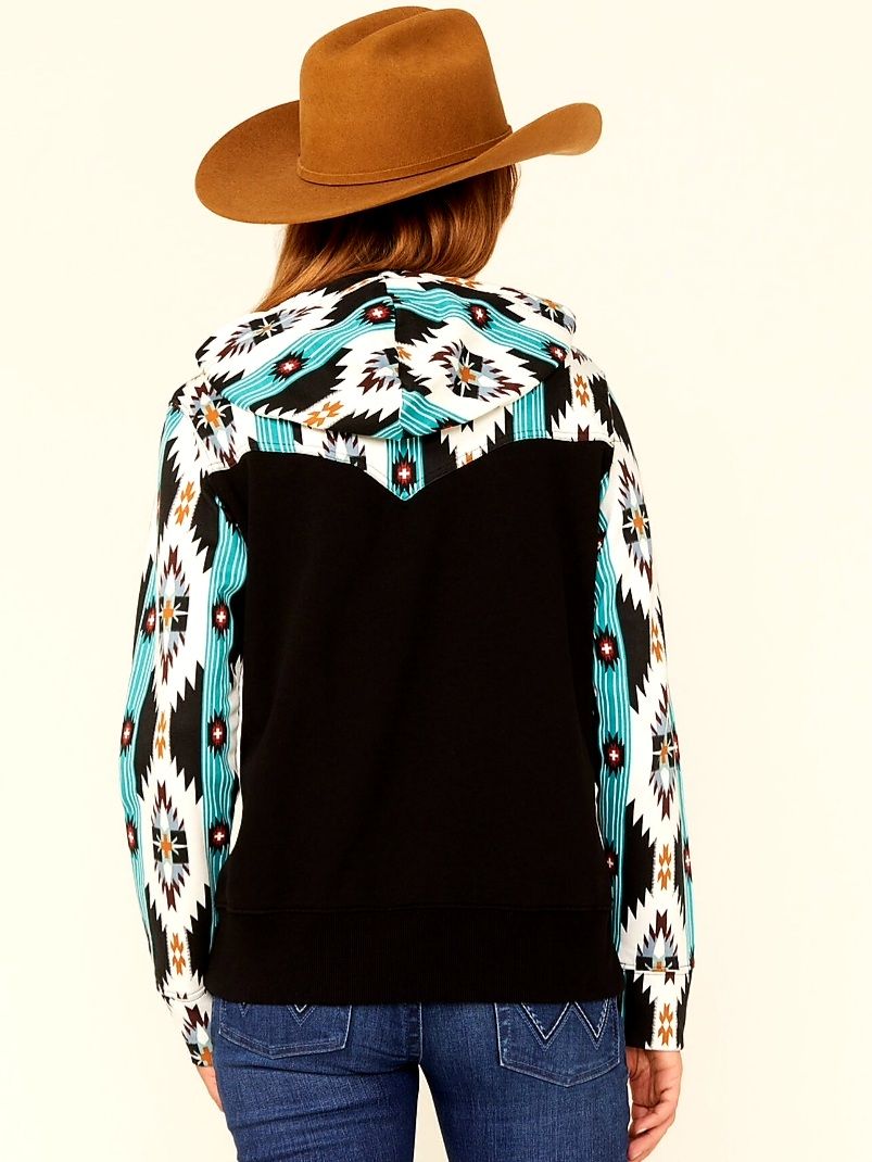 Wrangler USA Collection Aztec Hoodie Size Large