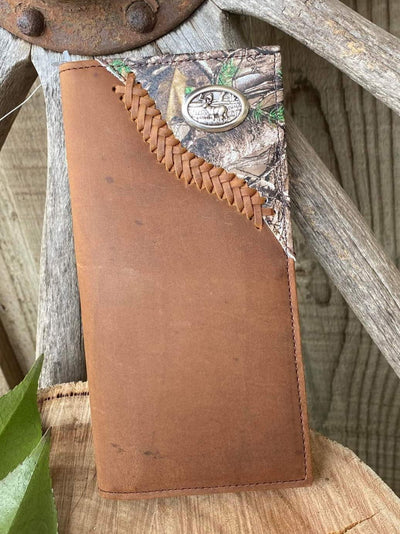 3D Camo Deer Hunting Leather Rodeo Wallet