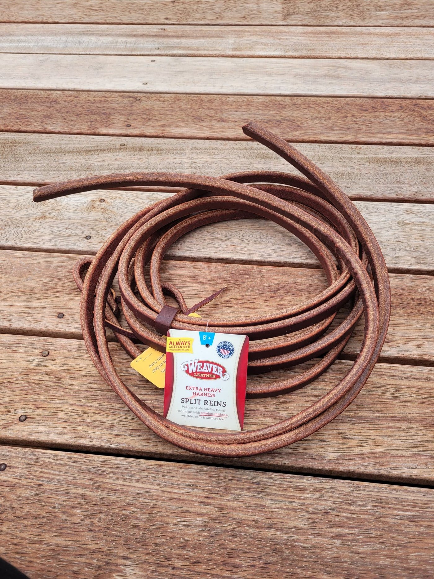 Reins - Weaver  1/2" X 8'  Leather Heavy  Oil Harness Split Reins Canyon Rose