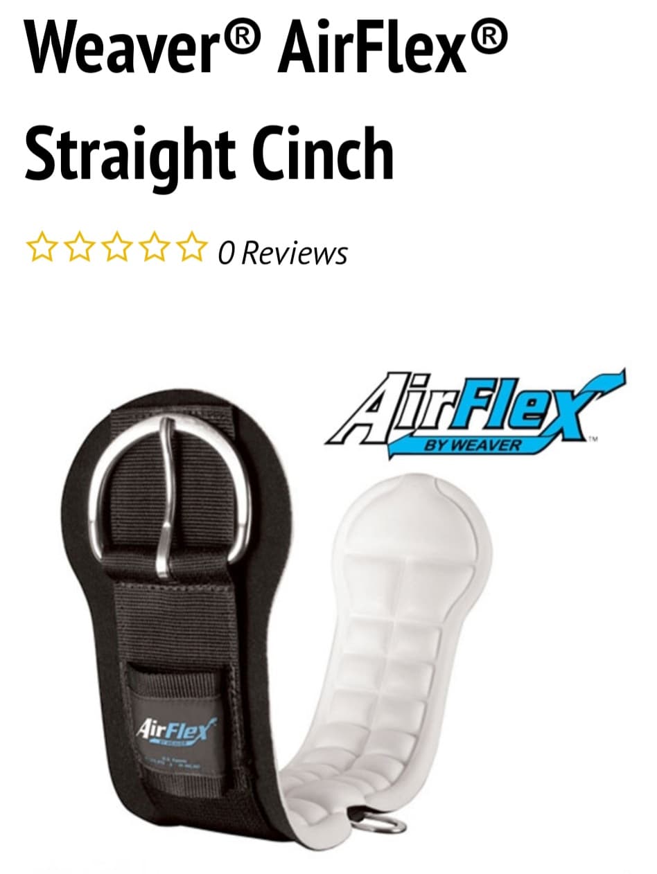 Girth - Weaver Cinch Airlfex Straight with Roller Buckle 28"