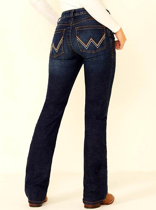 Wrangler Willow Lovette Dark Stretch Riding Jeans 34" Leg