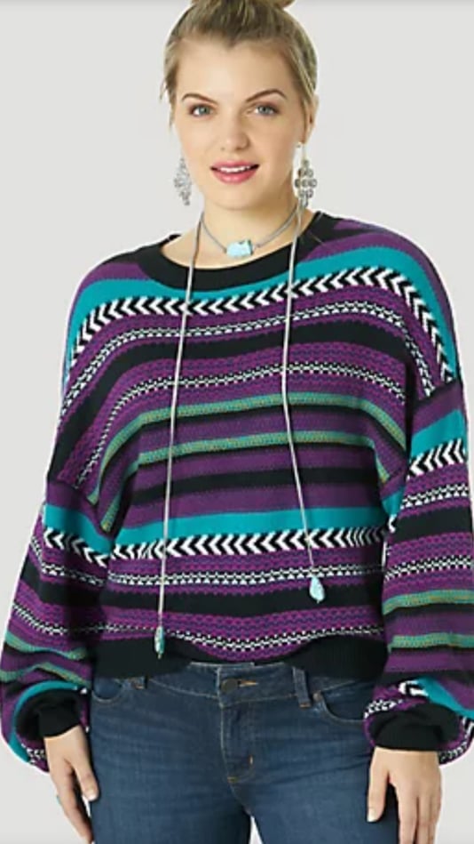 Wrangler Aztec Tribal Winter Sweater Jumper Size  M(12)