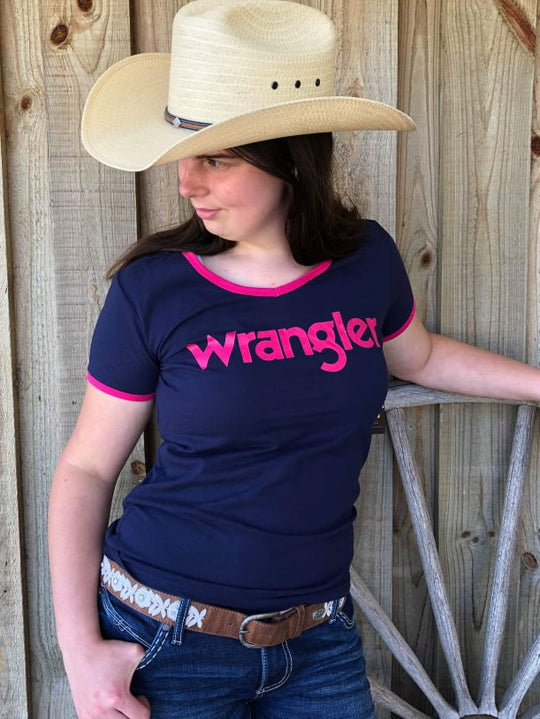 Wrangler Selina Navy Tee Shirt Top