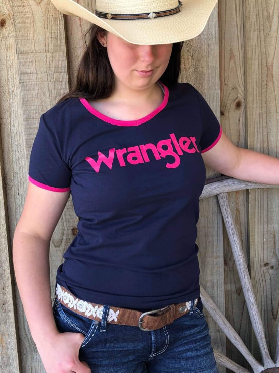 Wrangler Selina Navy Tee Shirt Top