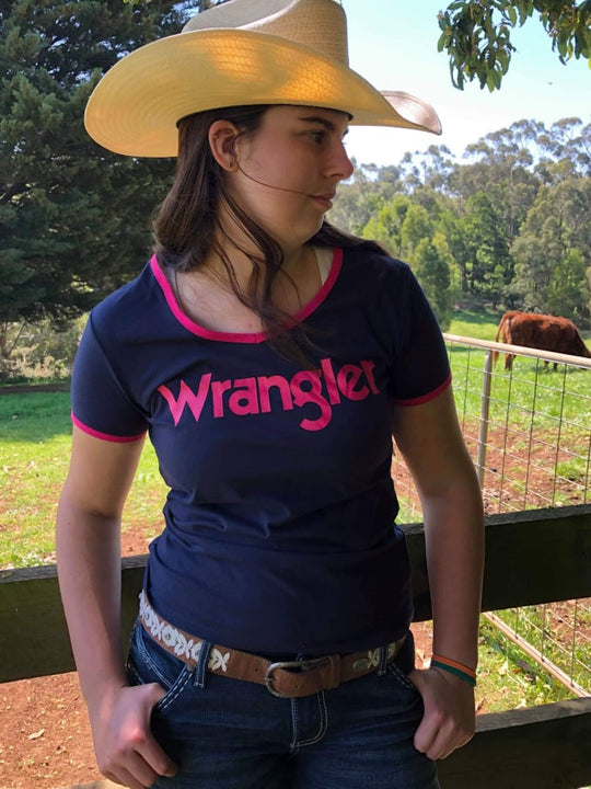 Wrangler Selina Navy Tee Shirt Top