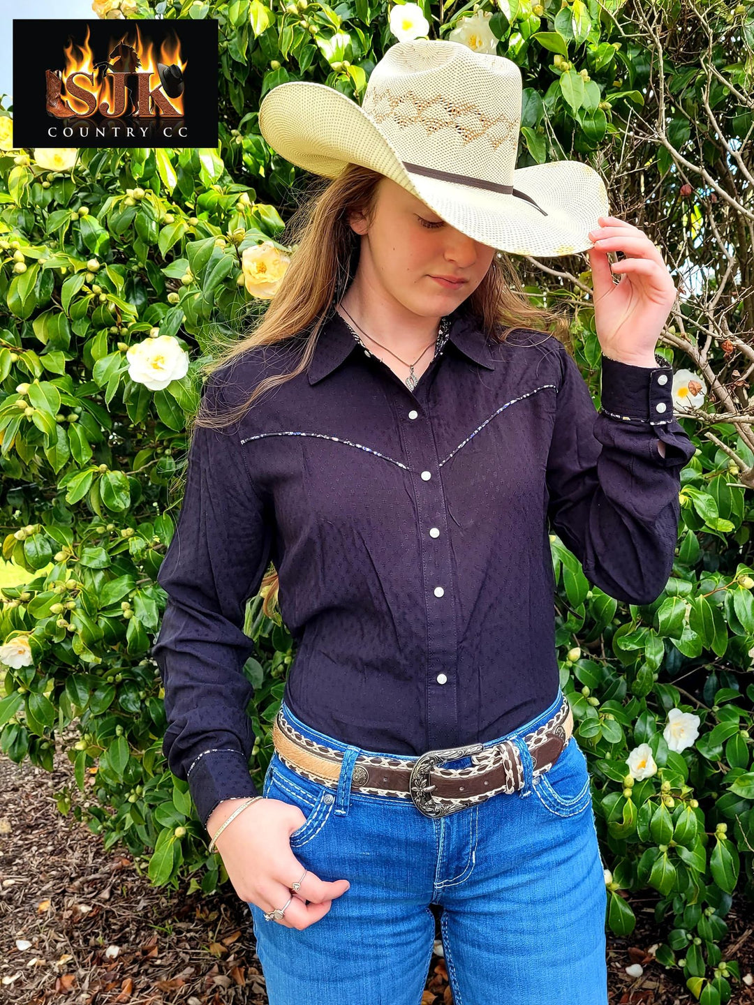 Wrangler Western Ladies Hana Shirt Dobby Size 14