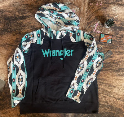 Wrangler USA Collection Aztec Hoodie Size Large