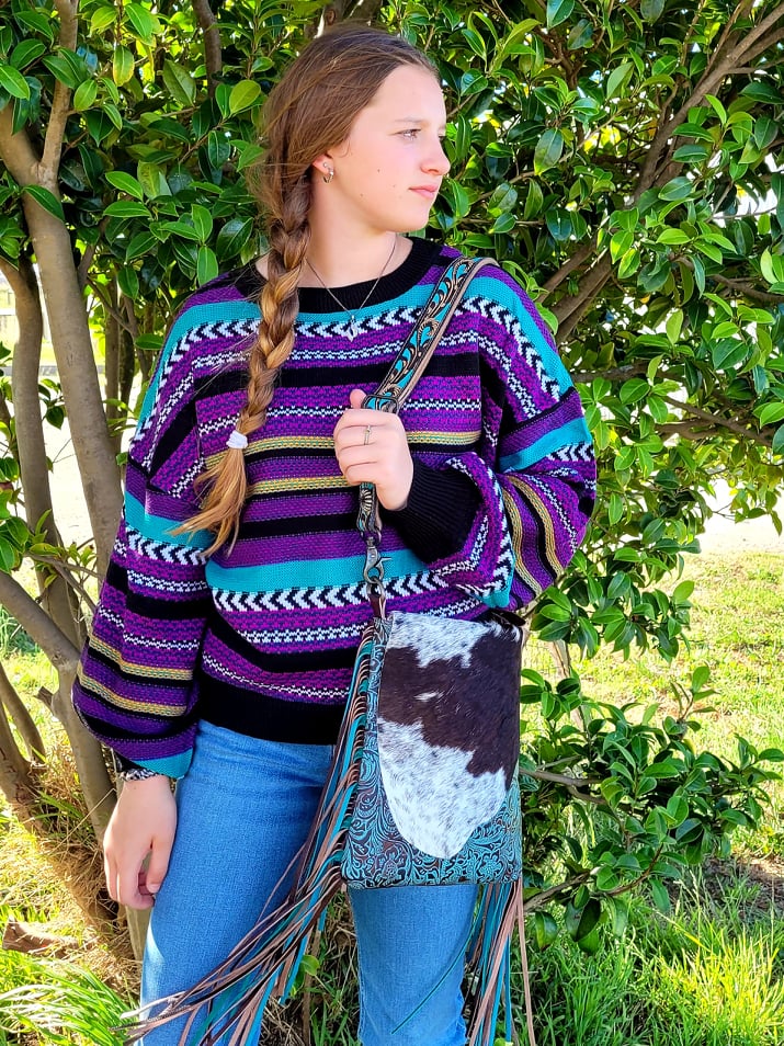 Wrangler Aztec Tribal Winter Sweater Jumper Size  M(12)