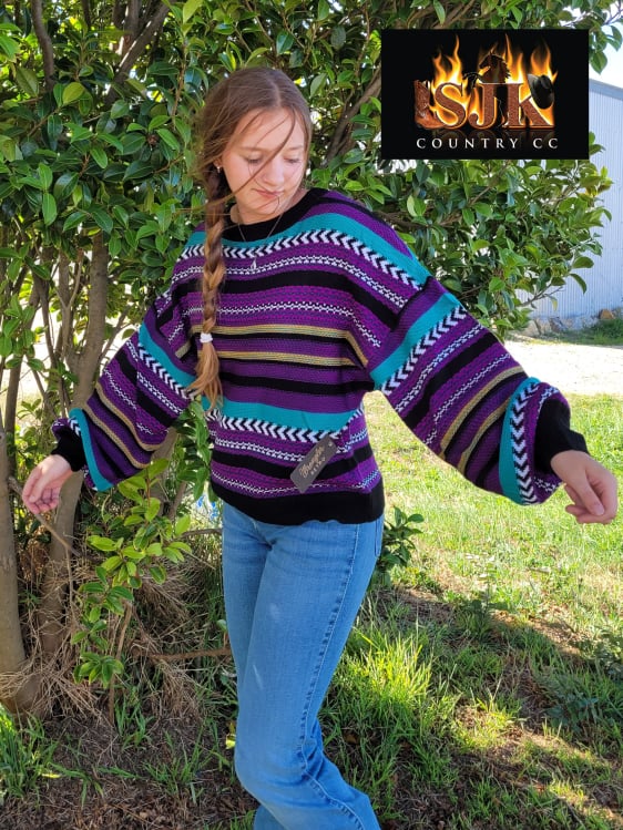 Wrangler Aztec Tribal Winter Sweater Jumper Size  M(12)