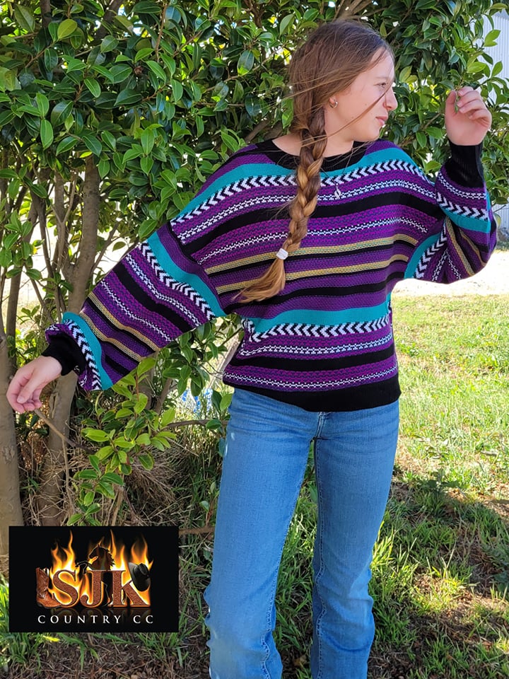 Wrangler Aztec Tribal Winter Sweater Jumper Size  M(12)
