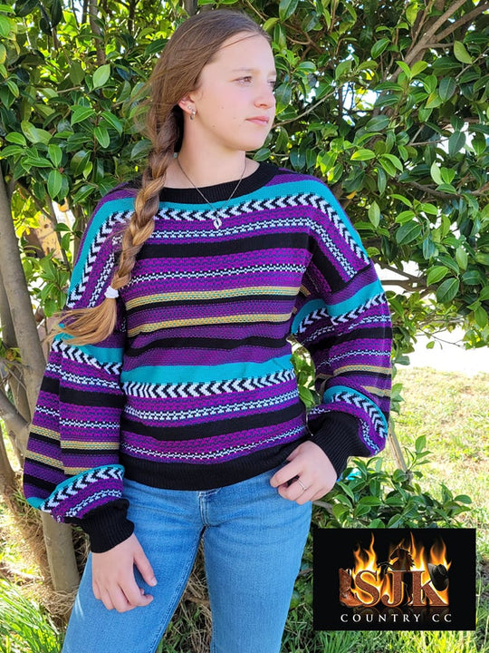 Wrangler Aztec Tribal Winter Sweater Jumper Size  M(12)
